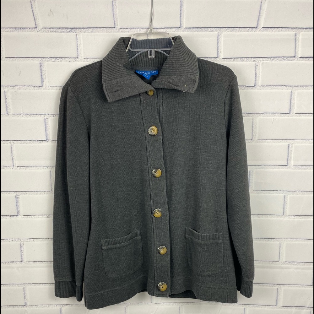 Karen Scott Button Sweater